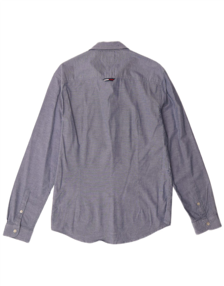 TOMMY HILFIGER Ανδρικό πουκάμισο Slim Fit Μεσαίο μπλε βαμβακερό
