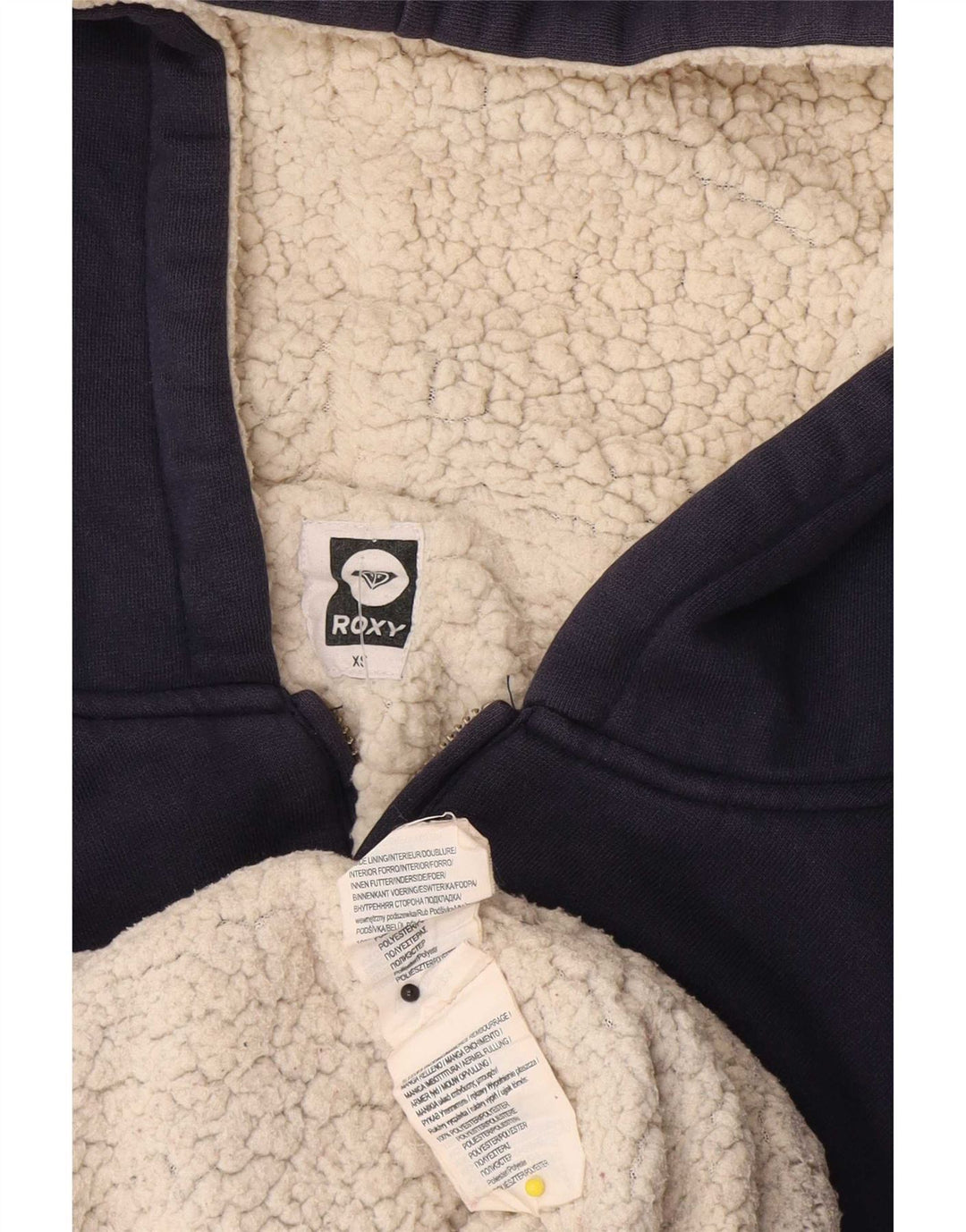Γυναικείο πουλόβερ Roxy με φερμουάρ UK 6 XS Navy Blue Polyester
