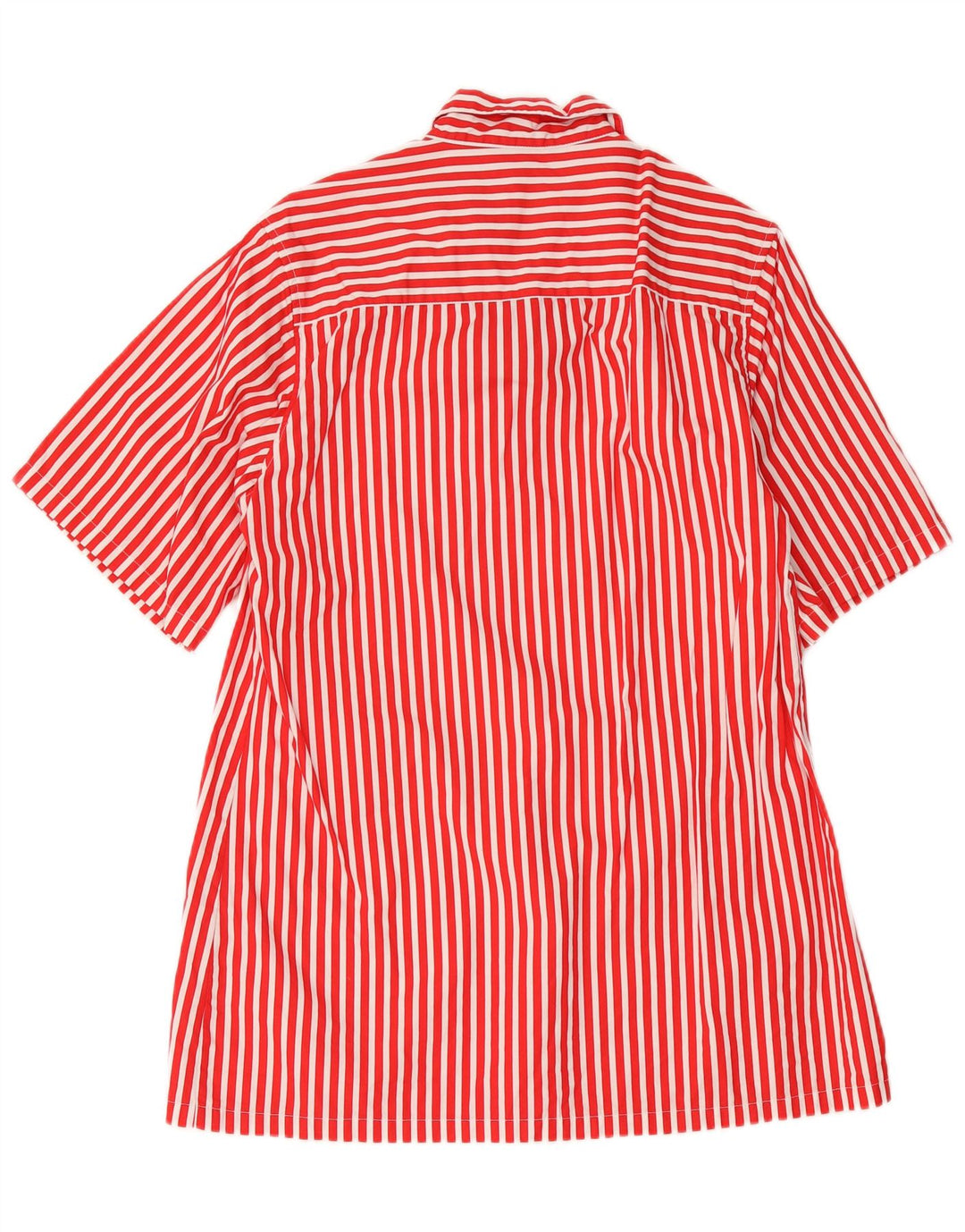 Vintage γυναικείο φόρεμα Shift UK 14 Βαμβακερό μεσαίο κόκκινο ρίγες