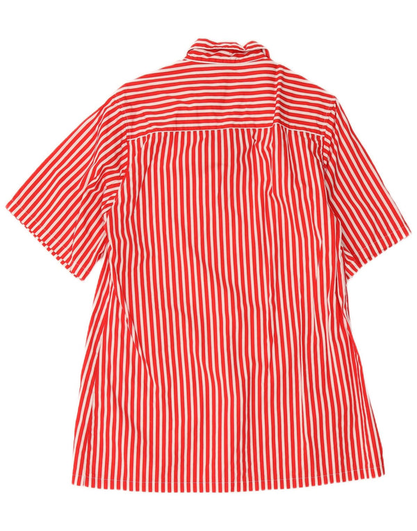 Vintage γυναικείο φόρεμα Shift UK 14 Βαμβακερό μεσαίο κόκκινο ρίγες