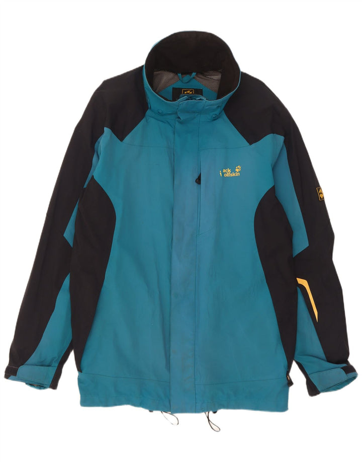 Jack Wolfskin Ανδρικό μπουφάν βροχής UK 44/46 XL Blue Colourblock Polyamide
