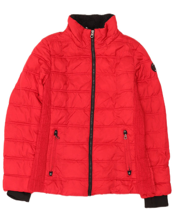 Nautica Γυναικείο μπουφάν με επένδυση UK 14 Medium Red Polyester