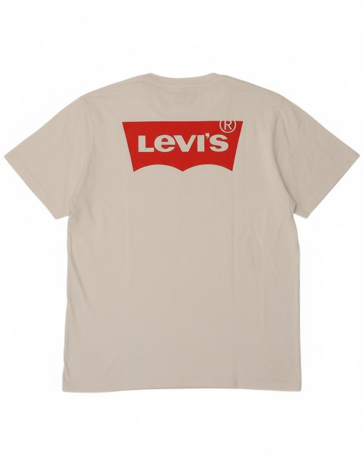 Ανδρικό γραφικό T-Shirt Levi's Top Μεσαίο λευκό βαμβακερό
