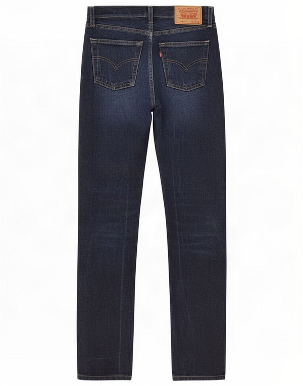Levi's Mens 505 Regular Fit Straight Jeans W28 L32 Navy Blue Cotton