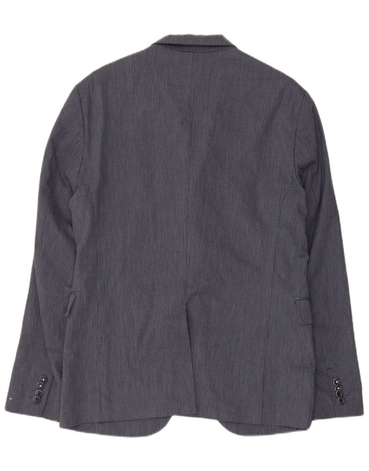 ZARA Ανδρικό σακάκι μπλέιζερ με 2 κουμπιά EU 50 Medium Navy Blue Polyester