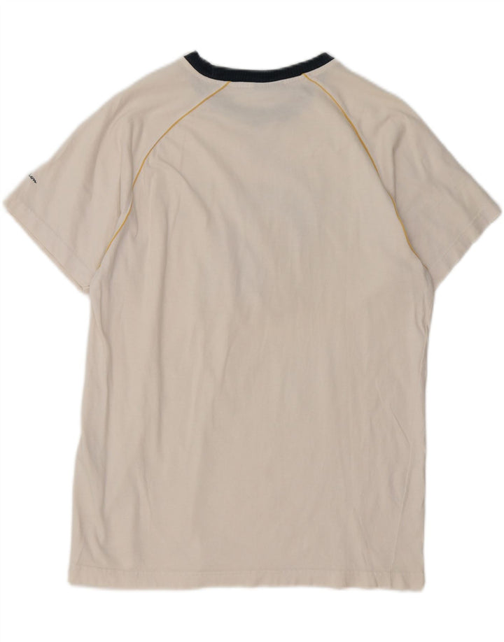 CHAMPION Ανδρικό γραφικό T-Shirt Top μεγάλο λευκό βαμβακερό