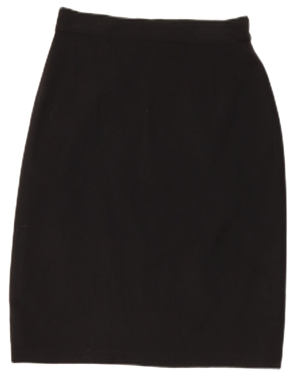 Max Mara Γυναικεία Ψηλόμεση Μολύβι Φούστα UK 14 Μεγάλη W28 Μαύρη μάλλινη