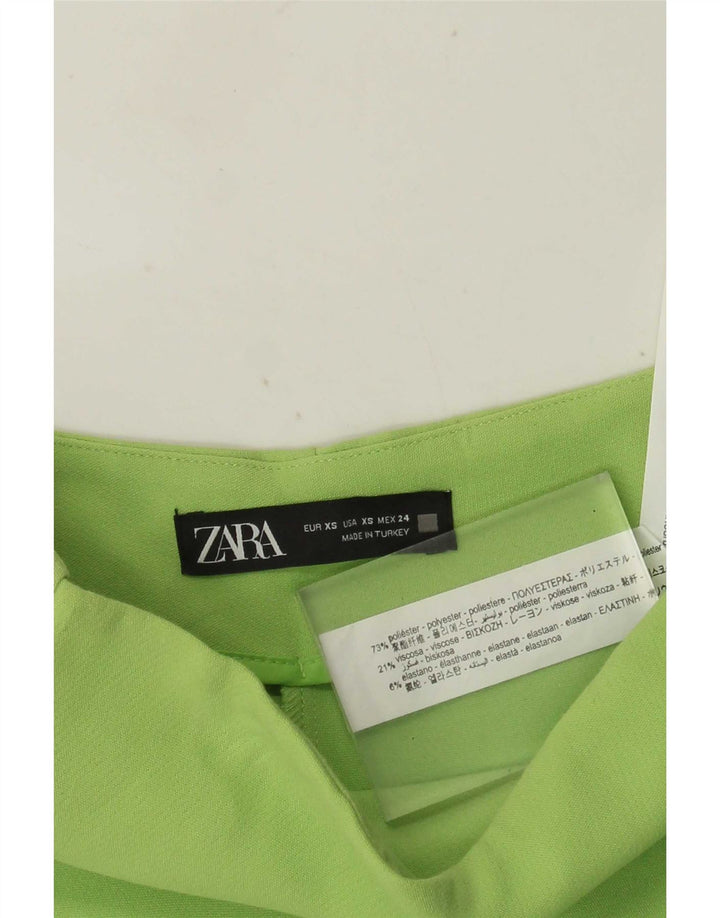 Zara Γυναικείο Skort UK 4 XS Green Polyester