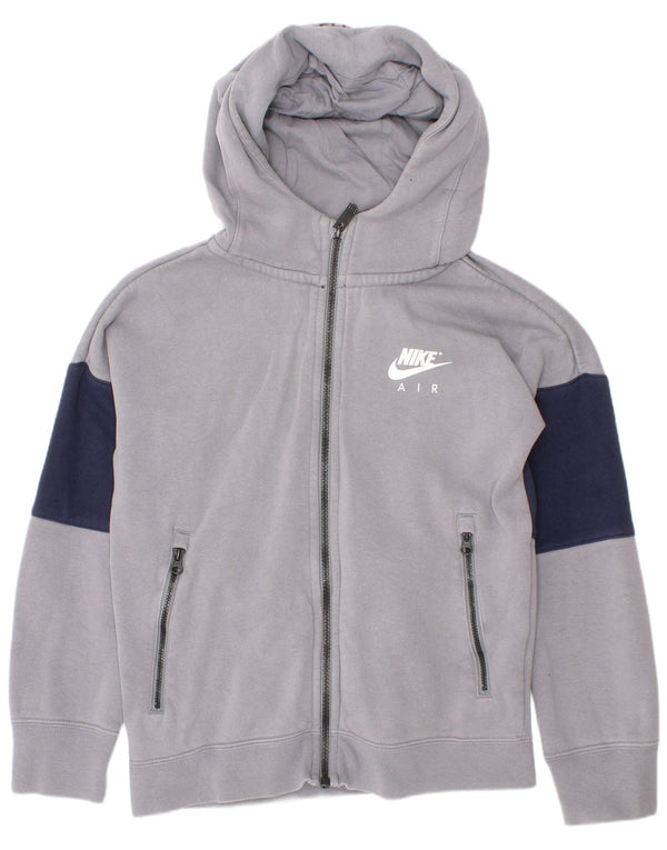 Πουλόβερ Nike Boys με φερμουάρ κουκούλα 8-9 ετών Small Grey Colourblock Cotton Sports