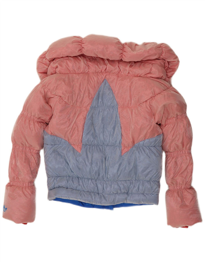Adidas γυναικείο μπουφάν με επένδυση UK 12 Medium Pink Colourblock Polyamide