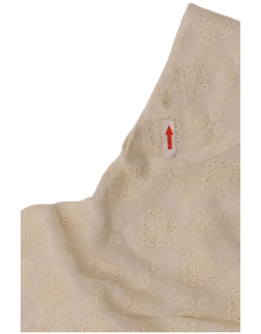 Zara Womens See Through Top 10 Small Off White Floral Polyester