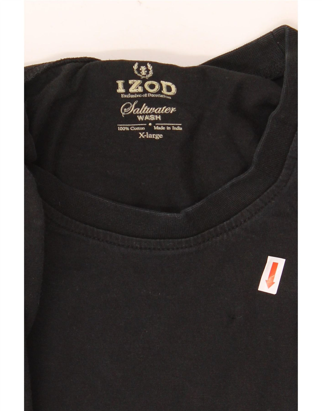 Ανδρικό T-Shirt Izod Top XL Μαύρο βαμβακερό