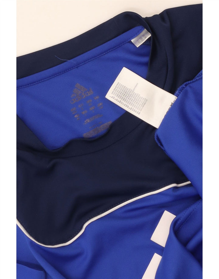 Ανδρικό γραφικό T-Shirt Adidas Top Medium Blue Colorblock Πολυεστέρας