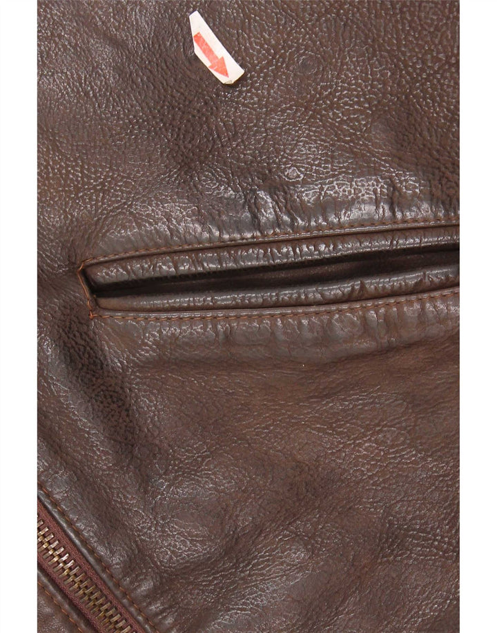 Vintage Ανδρικό Δερμάτινο Μπουφάν UK 36 Small Brown