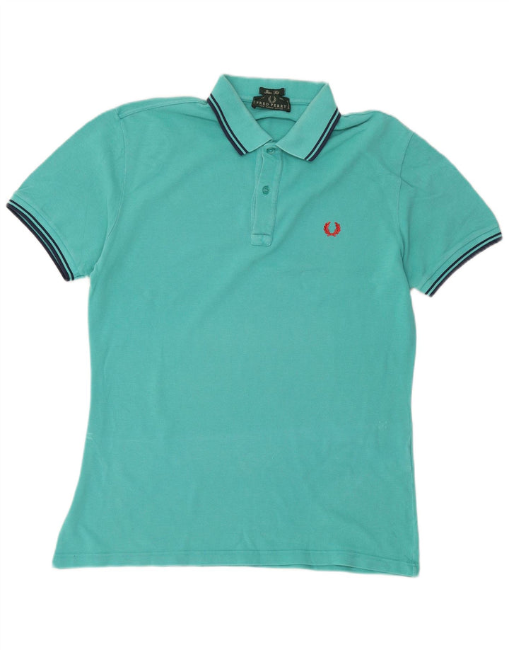 Fred Perry Ανδρικό πουκάμισο Polo Slim Fit μεγάλο τιρκουάζ βαμβακερό