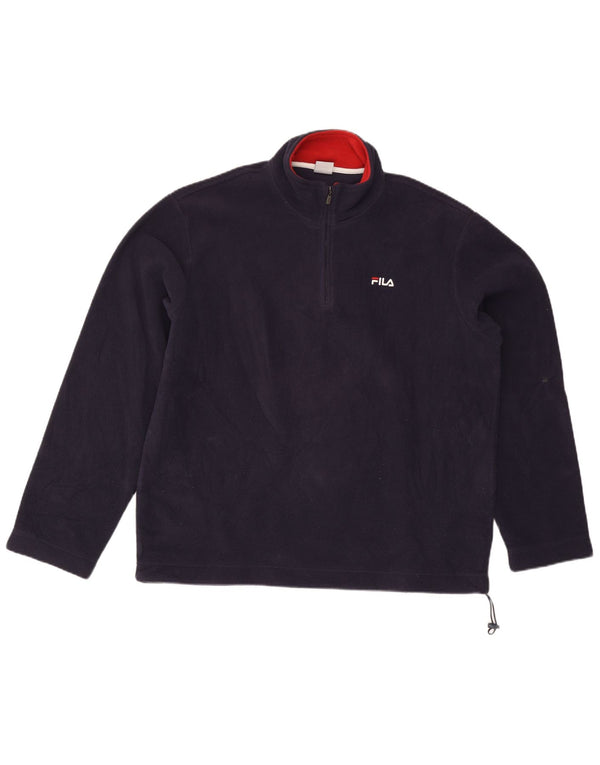 Fila Ανδρικό φερμουάρ Fleece Jumper XL Navy Blue Polyester