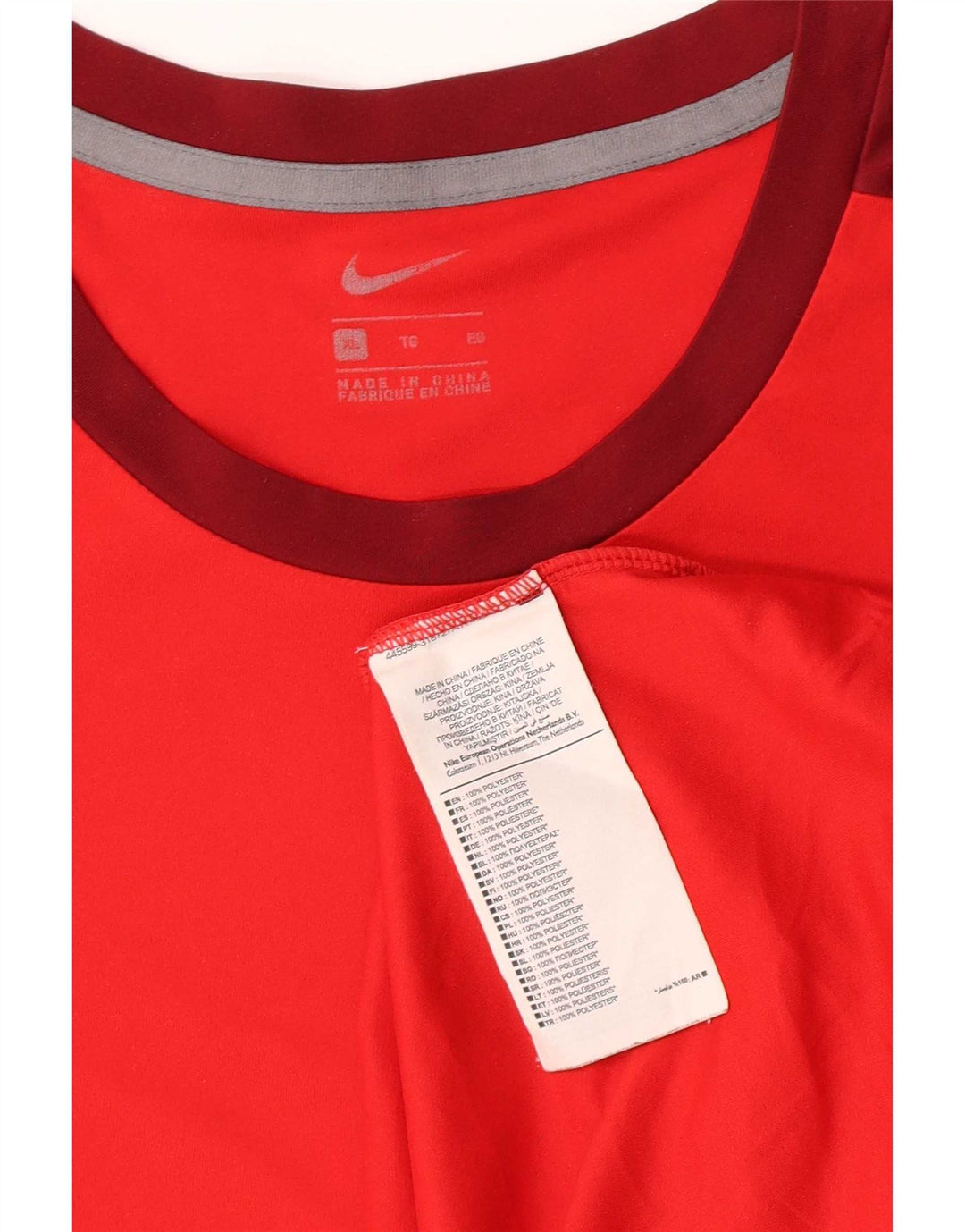 Ανδρικό T-Shirt Nike Top XL Red Colorblock Πολυεστέρας