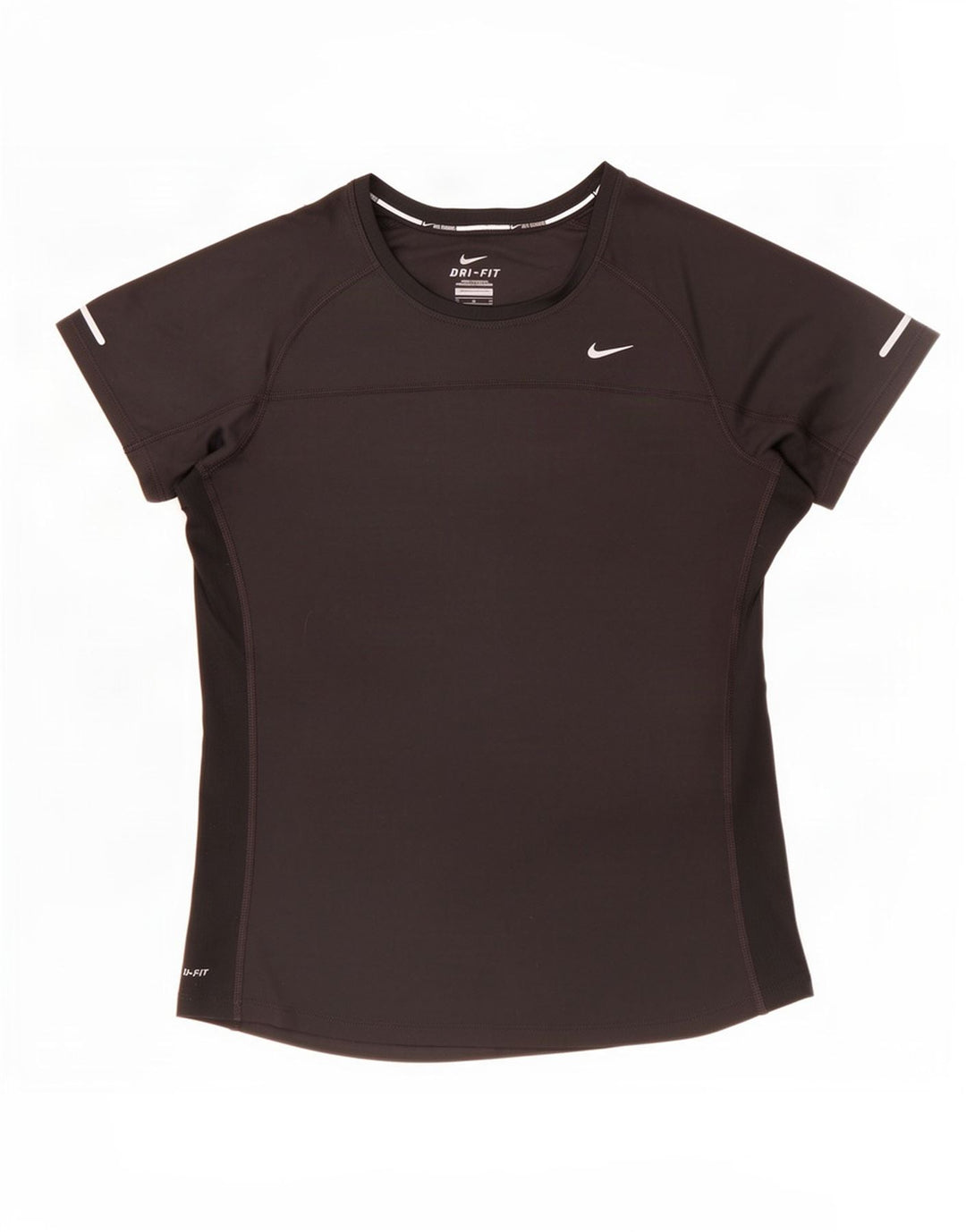 Γυναικείο T-Shirt Nike Dri Fit Top UK 12 Μεσαίο μαύρο πολυεστέρα