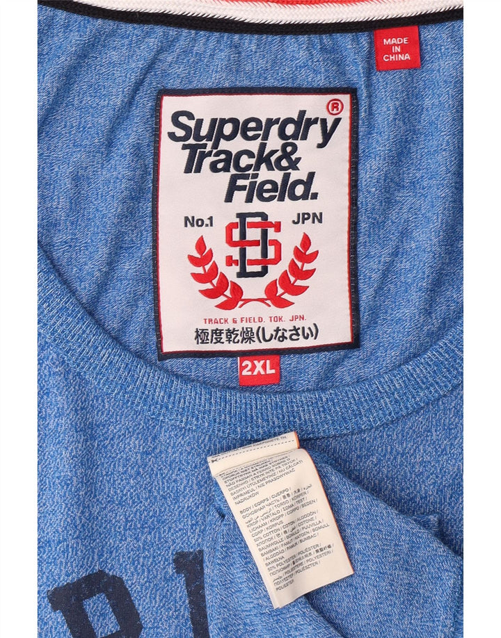 Ανδρικό γραφικό γιλέκο SUPERDRY 2XL Μπλε Βαμβακερό