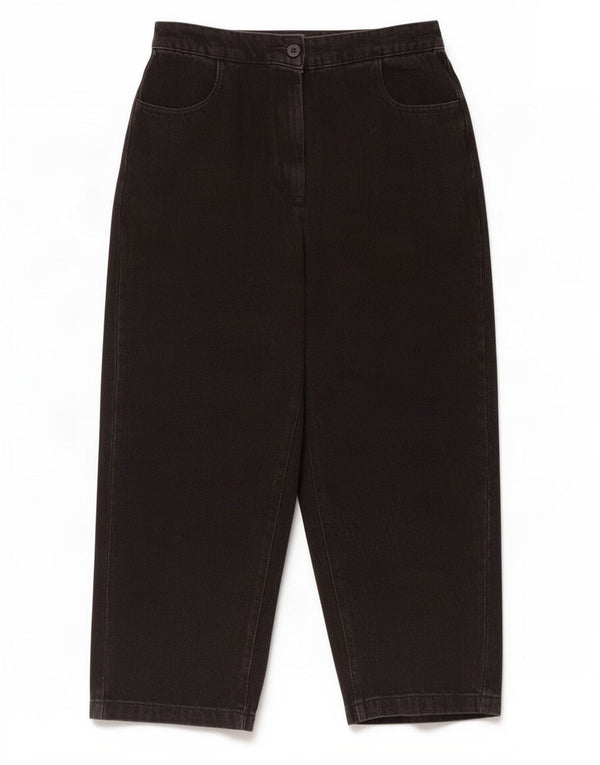 Zara Γυναικείο τζιν κωνικό Crop Small W26 L24 Μαύρο βαμβακερό