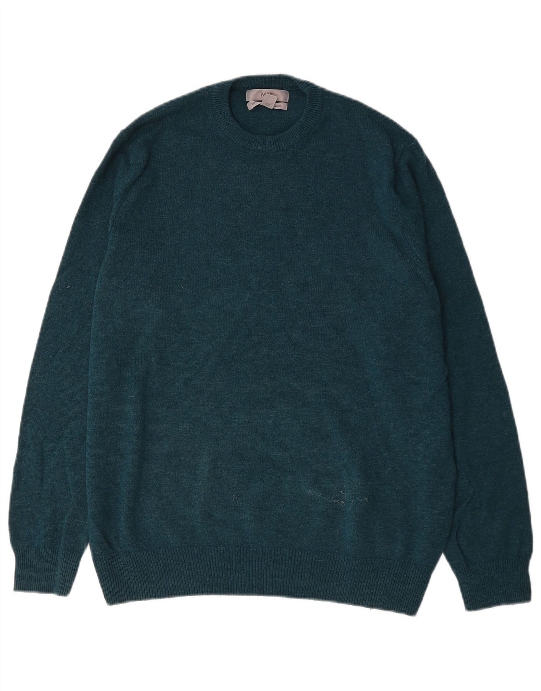 Ανδρικό πουλόβερ Marks & Spencer Crew Neck Jumper XL Πράσινο Lambswool