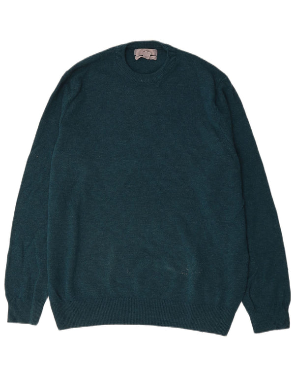 Ανδρικό πουλόβερ Marks & Spencer Crew Neck Jumper XL Πράσινο Lambswool