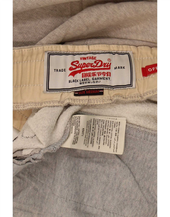 Ανδρικό γραφικό αθλητικό σορτς Superdry, βαμβακερό μεσαίο γκρι