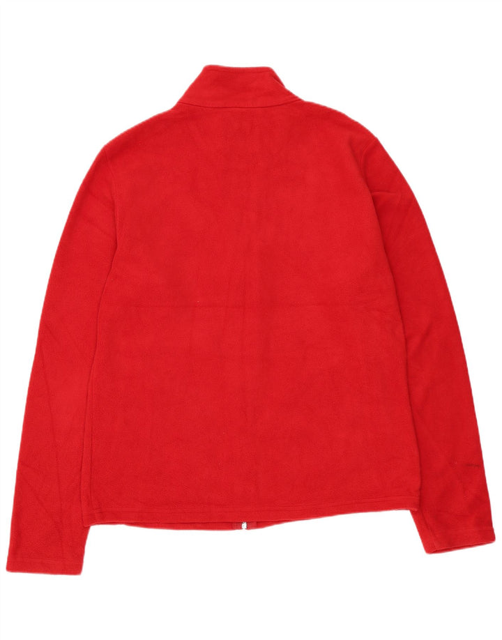 Marks & Spencer Γυναικείο Fleece Jacket UK 12 Medium Red Polyester