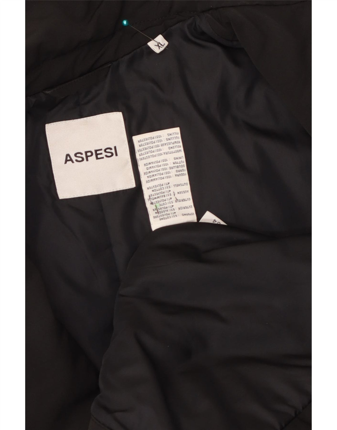 Aspesi Γυναικείο Πανωφόρι UK 18 XL Μαύρο Βαμβακερό