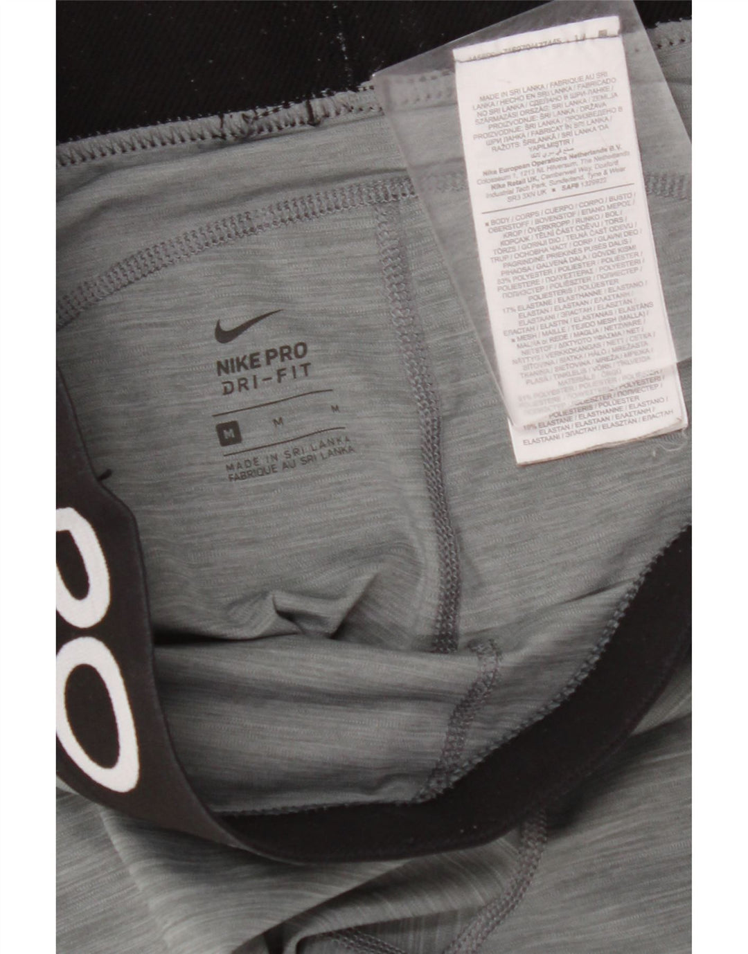 Γυναικείο κολάν NIKE Dri Fit Graphic UK 12 Medium Grey Polyester