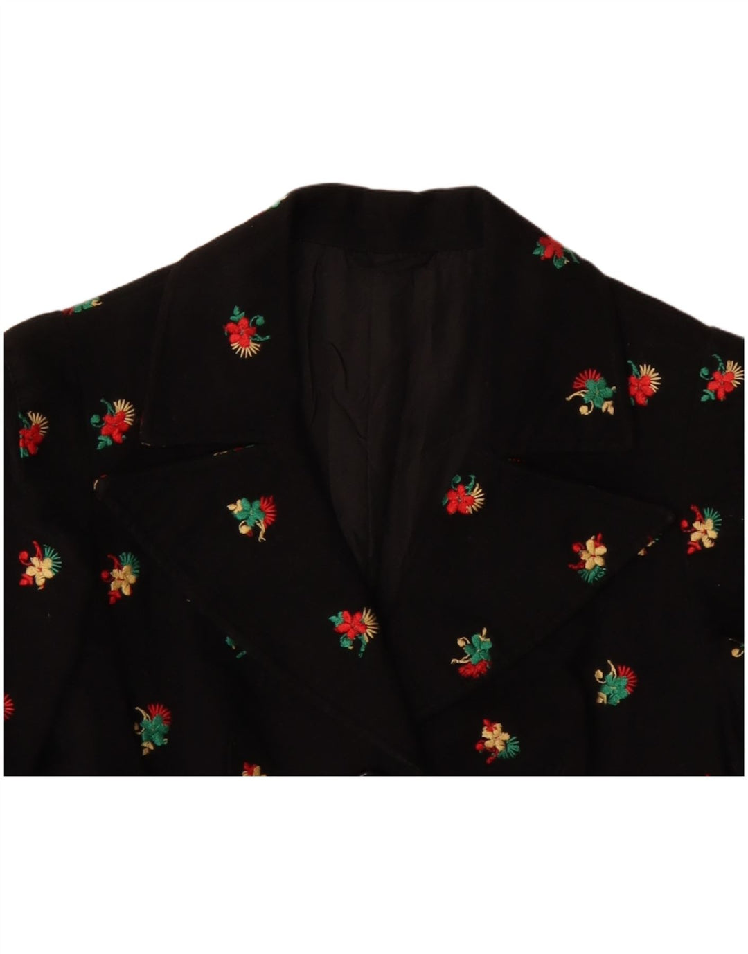 VINTAGE Γυναικείο σακάκι blazer UK 10 Small Black Floral