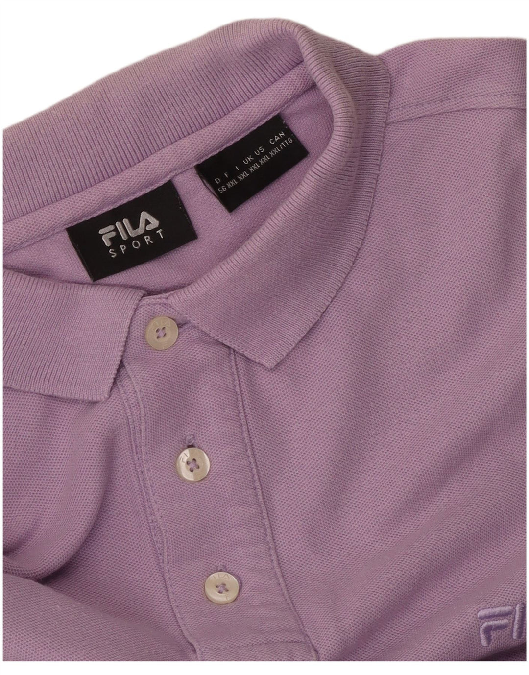 Fila Ανδρικό Πόλο Μπλουζάκι 2XL Μωβ
