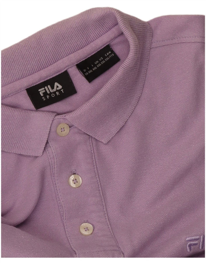 Fila Ανδρικό Πόλο Μπλουζάκι 2XL Μωβ
