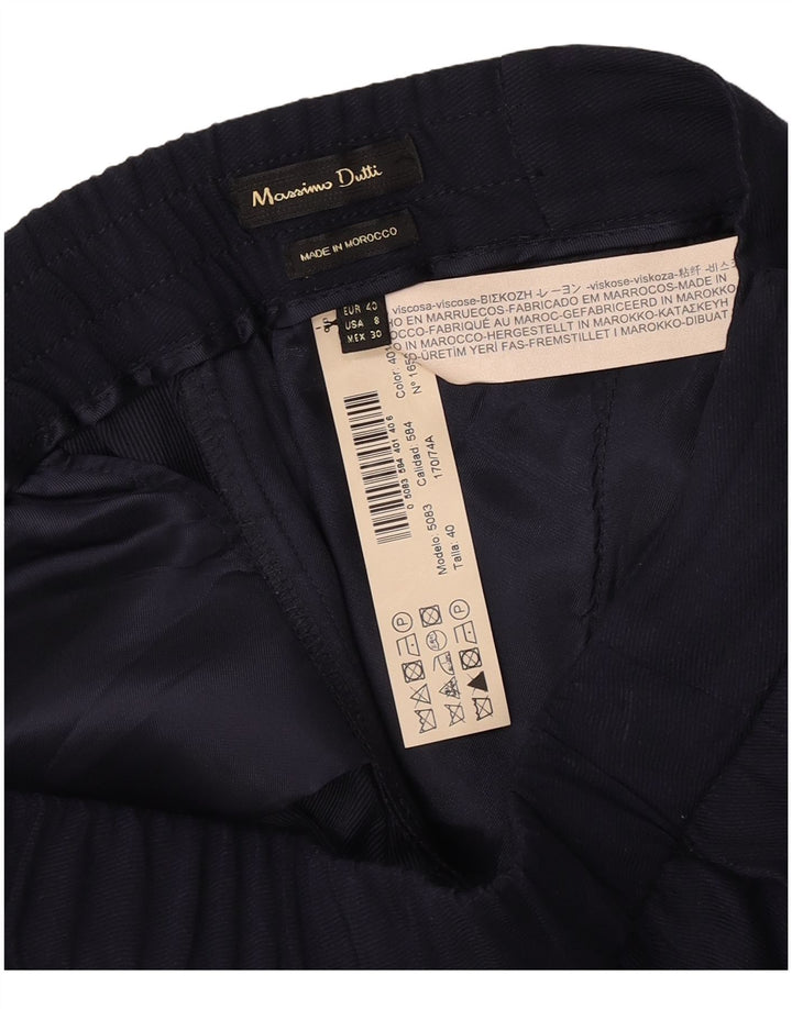 Massimo Dutti Γυναικείο ίσιο παντελόνι Chino EU 40 Medium W30 L29 Navy Blue