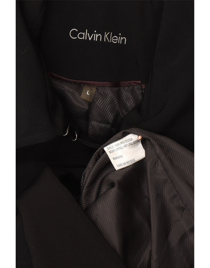 CALVIN KLEIN Γυναικεία καμπαρντίνα UK 16 Large Black Polyester