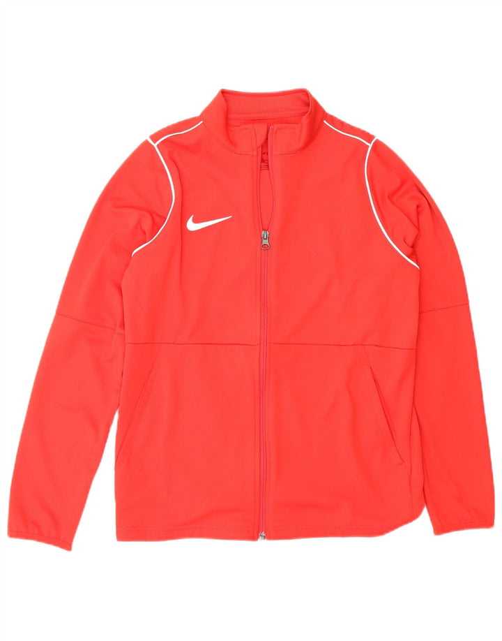 Μπουφάν Nike Boys Dri Fit αθλητική φόρμα 12-13 ετών Μεγάλο κόκκινο πολυεστέρα
