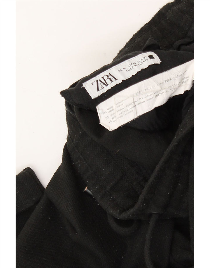 Ανδρικό παντελόνι Zara Cropped Medium W31 L26 Μαύρο Πολυεστέρας