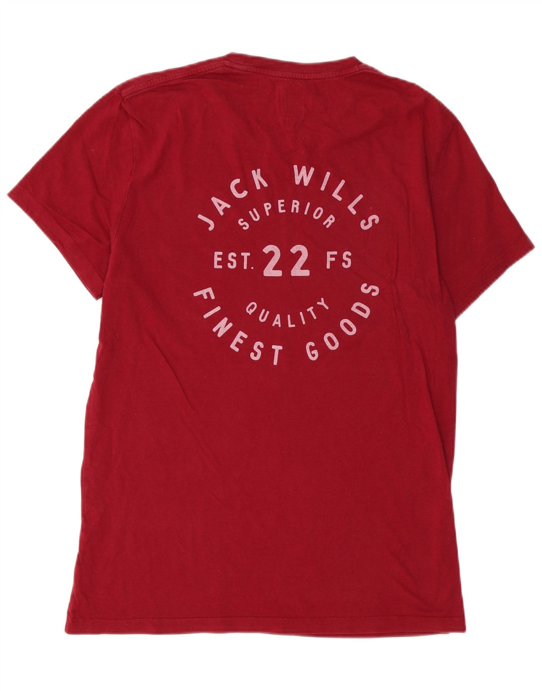 Ανδρικό γραφικό μπλουζάκι Jack Wills, μικρό κόκκινο βαμβακερό