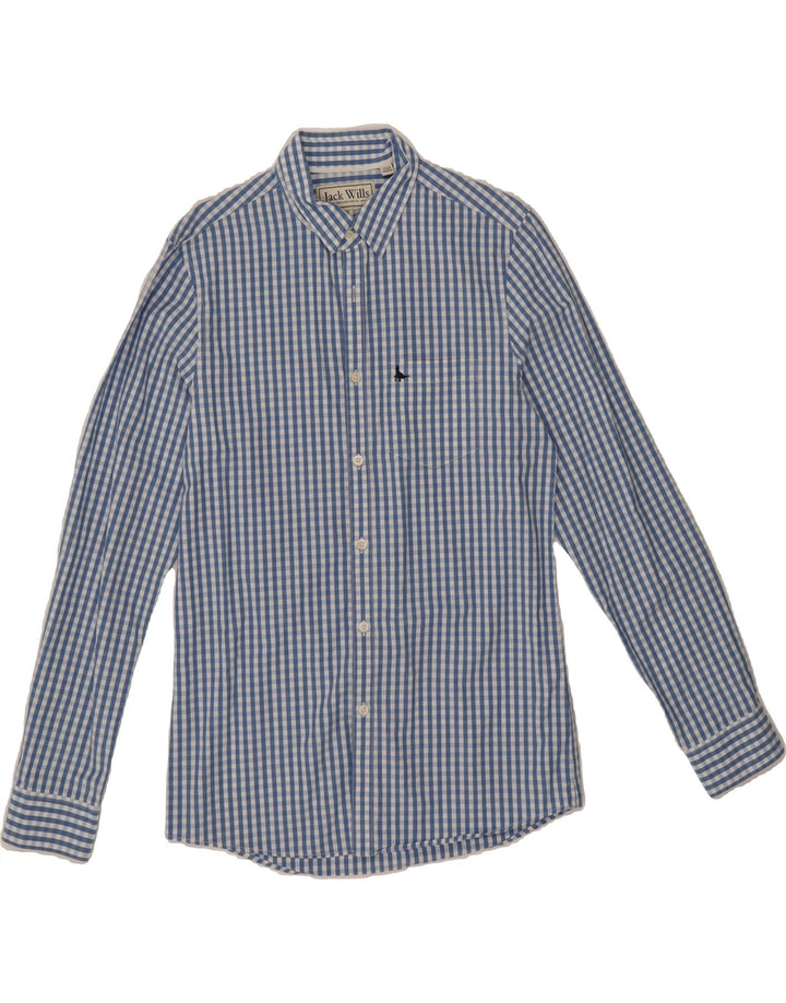 JACK WILLS Mens Shirt Small Blue Gingham Cotton Vintage Jack Wills and Second-Hand Jack Wills from Messina Hembry 