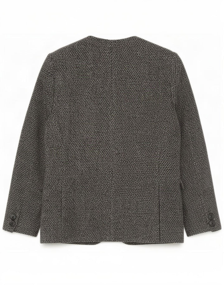 Vintage γυναικείο σακάκι με 3 κουμπιά UK 14 Large Grey Wool
