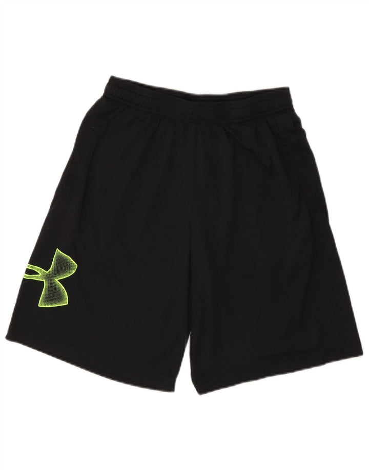 Ανδρικό γραφικό αθλητικό σορτς Under Armour, μεσαίο μαύρο πολυεστέρα
