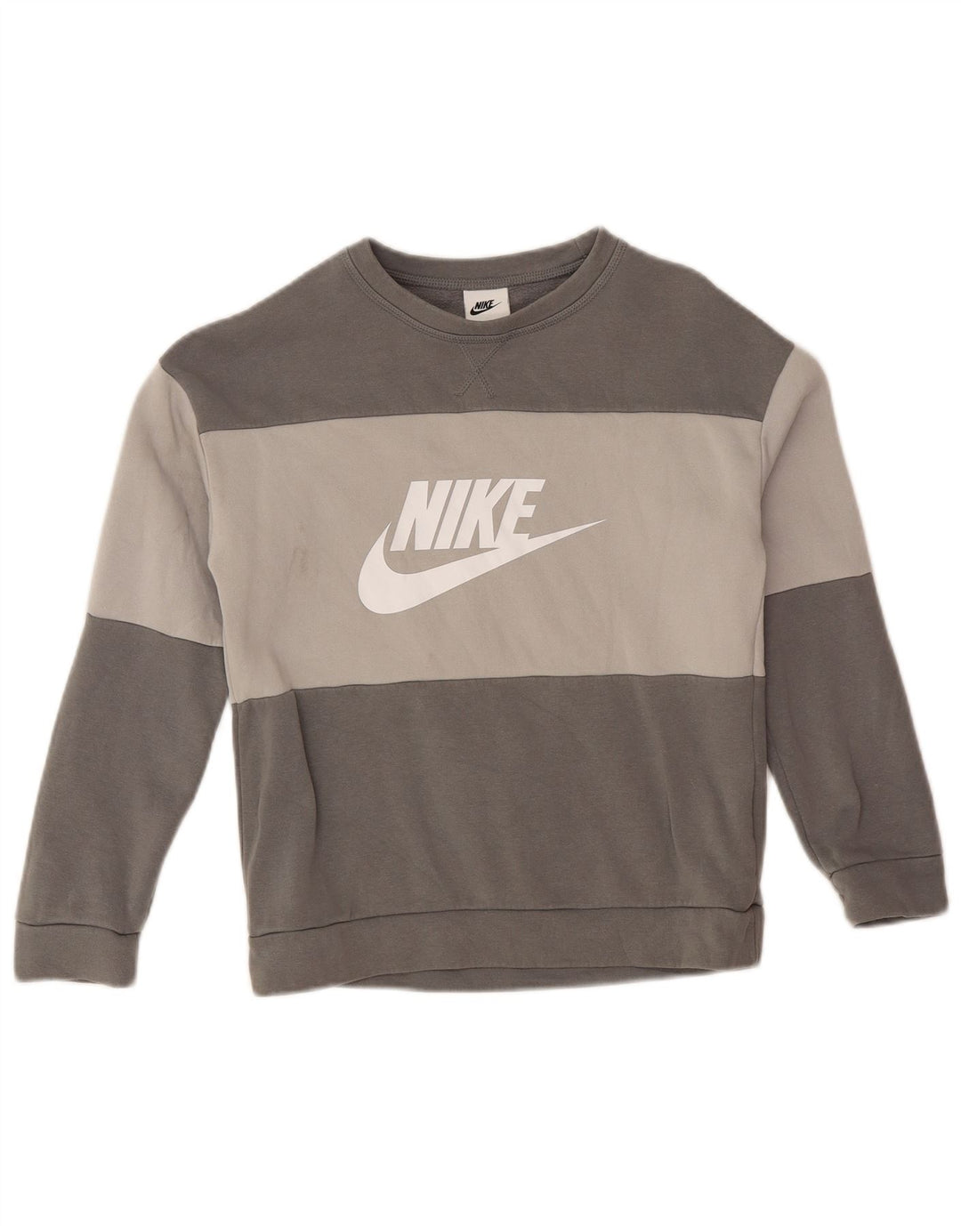 Γραφικό φούτερ NIKE Boys Jumper 10-11 ετών Medium Grey Colourblock