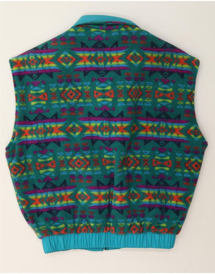 Aesse Ανδρική Loose Fit Reversible Gilet UK 38 Medium Blue Geometric Polyamide