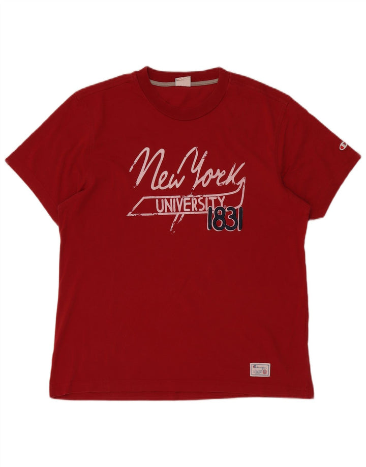 Ανδρικό T-Shirt CHAMPION University New York Graphic Top Large Red