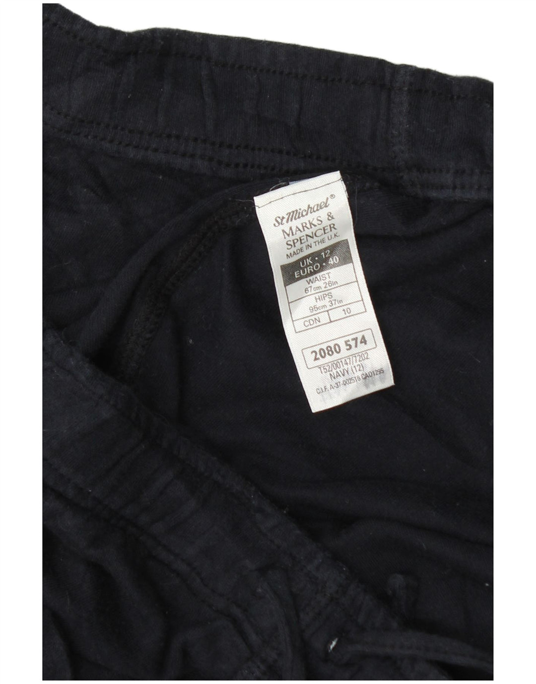 Γυναικείο αθλητικό σορτς Marks & Spencer UK 12 Medium Navy Blue Cotton