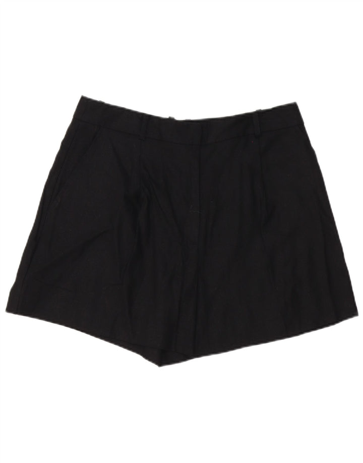 Zara Γυναικείο Σορτς Chino Large W32 Μαύρο Λινό