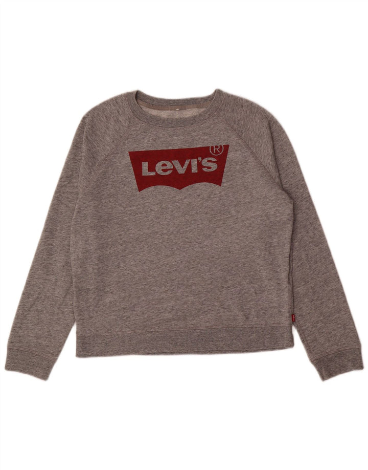 Γυναικείο γραφικό φούτερ Levi's Jumper UK 14 Medium Grey Flecked