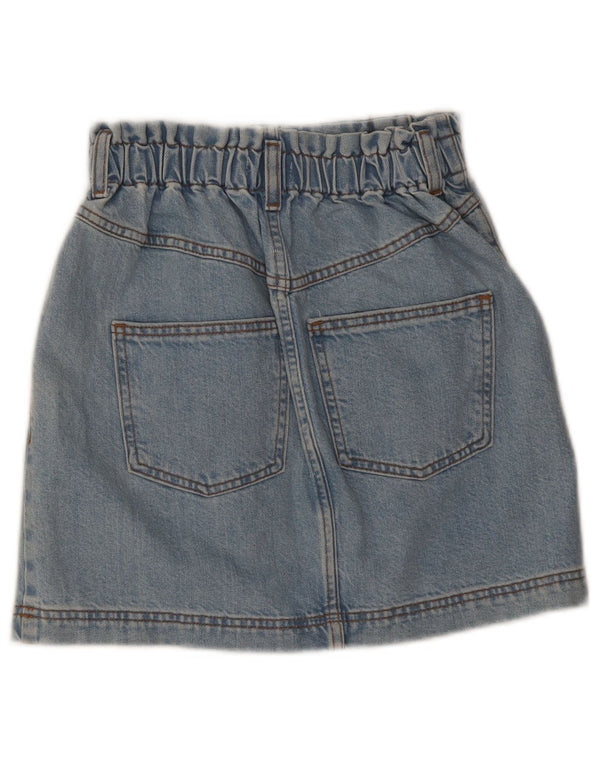 Topshop Γυναικεία Ψηλόμεση Τζιν Φούστα UK 8 Small W24 Μπλε βαμβακερή