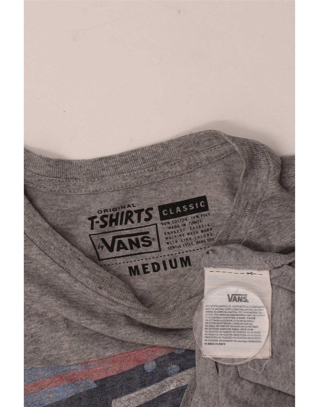 Ανδρικό γραφικό T-Shirt Vans Top Μεσαίο γκρι βαμβακερό
