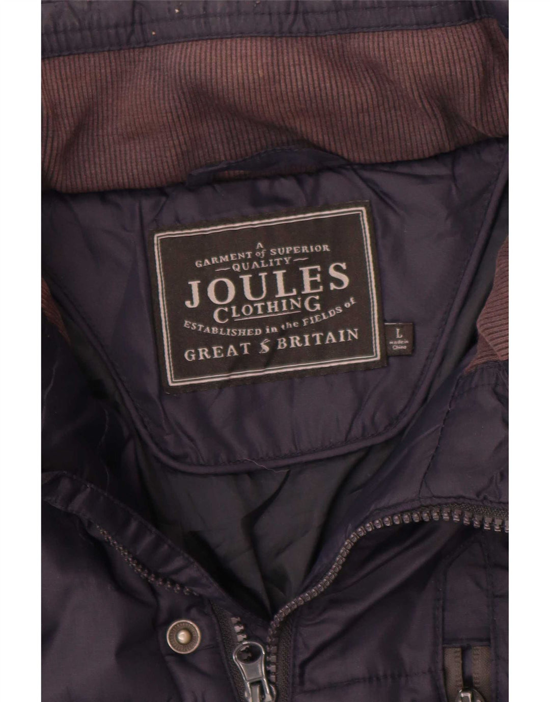 Joules Ανδρικό μπουφάν με επένδυση UK 40 Large Navy Blue Polyamide